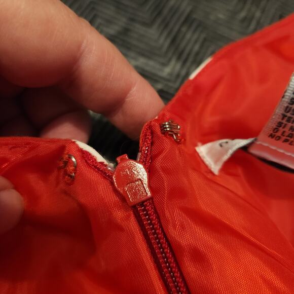 MADISON LEIGH Red White Polka Dot Rockabilly Knee Length Dress Womens 8P FLAWED - Picture 8 of 11